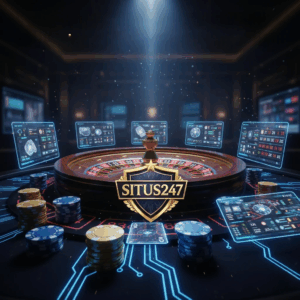 Banner premium Situs247 cara bermain roulette dengan desain kasino elegan