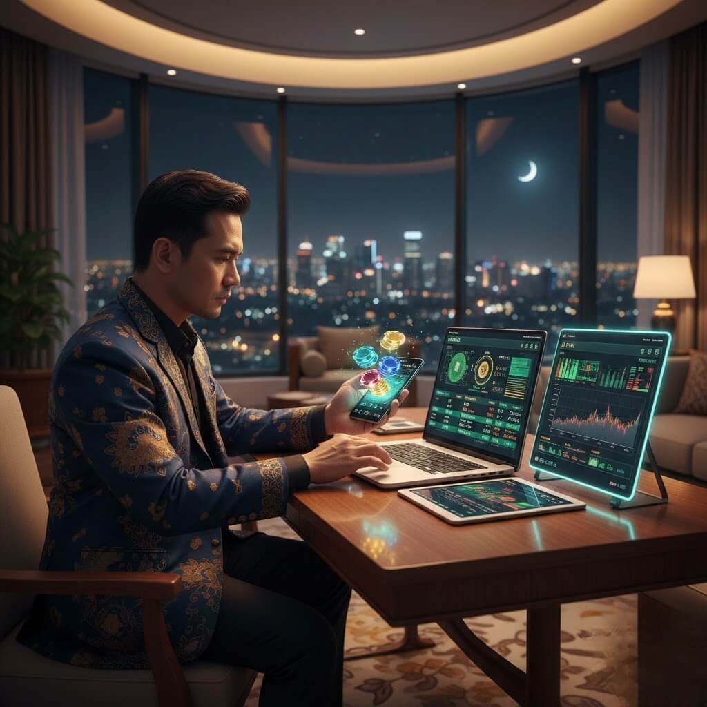 Pemain melakukan Dewiku88 Login untuk bermain baccarat online
